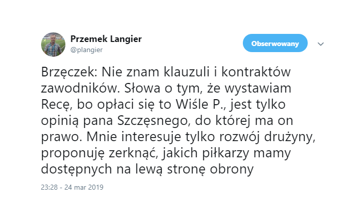 Brzęczek ODPOWIADA na zarzuty Macieja Szczęsnego ws. Recy